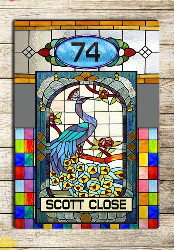 Modern house plaque - plate, /