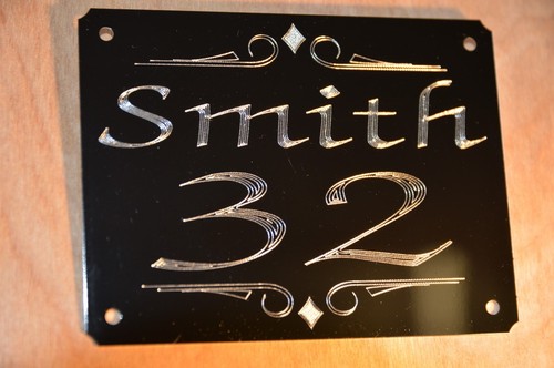 Door number name - , plaque