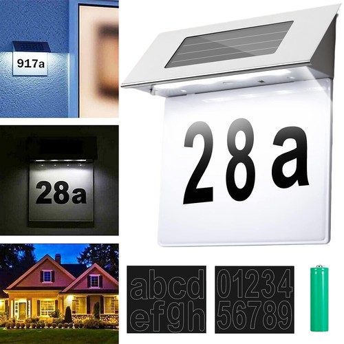 Solar house door sign - house,