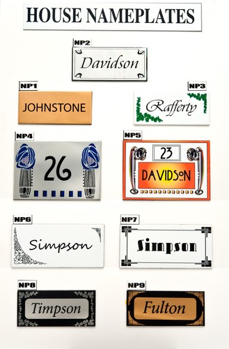 House sign plaque personalised - house,