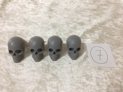 Skull door handle grey - 4x,