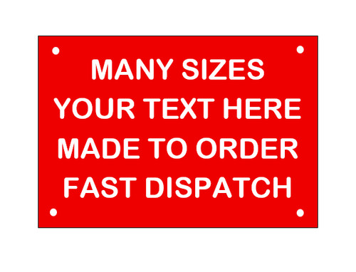 Engraved door plaque sign red - sign,