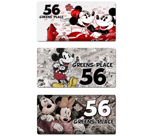 Mickey mouse house gate sign - mouse,